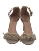 Joie Suede Fringe Trim Accent Sandals