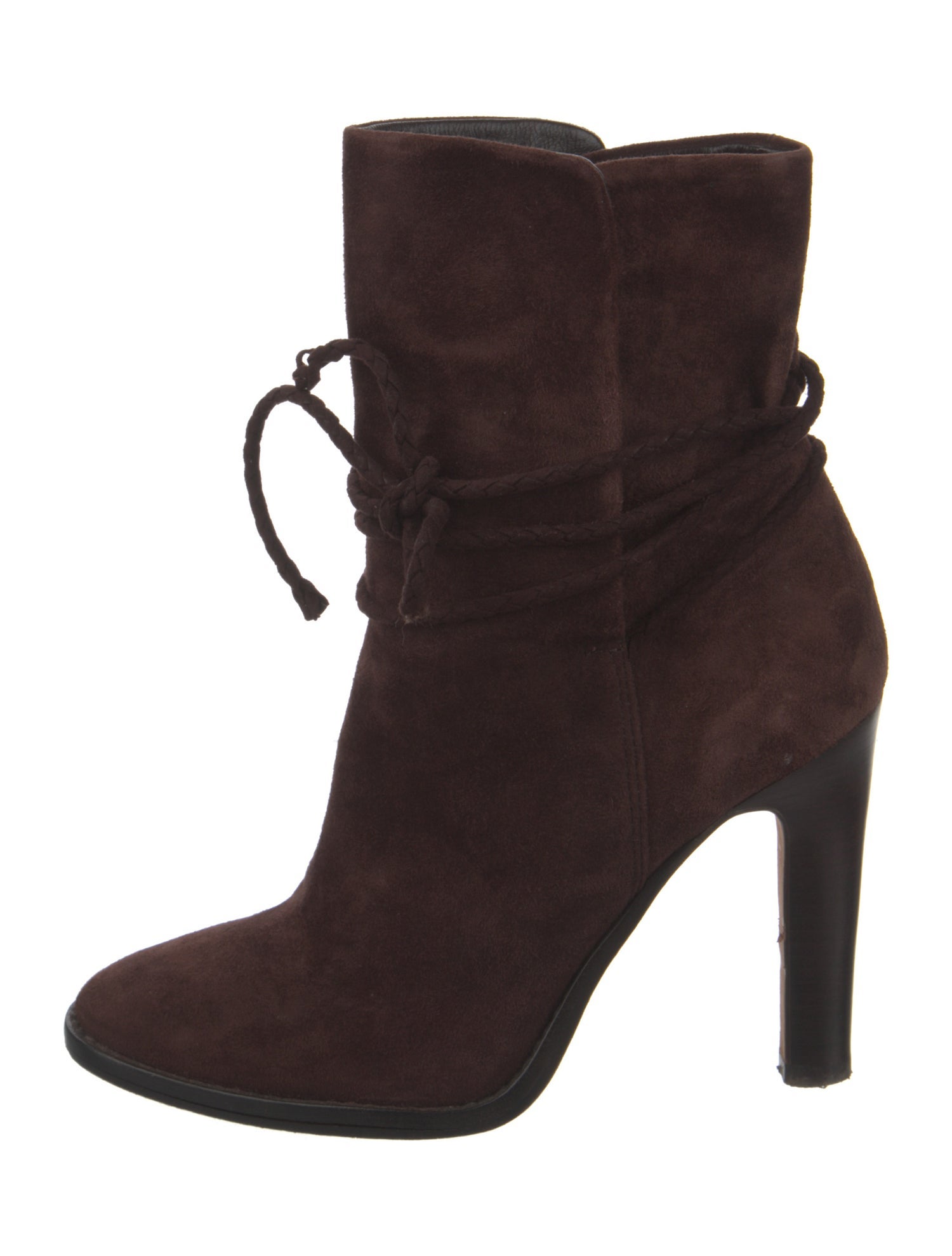 Joie Suede Tassel Accents Lace-Up Boots