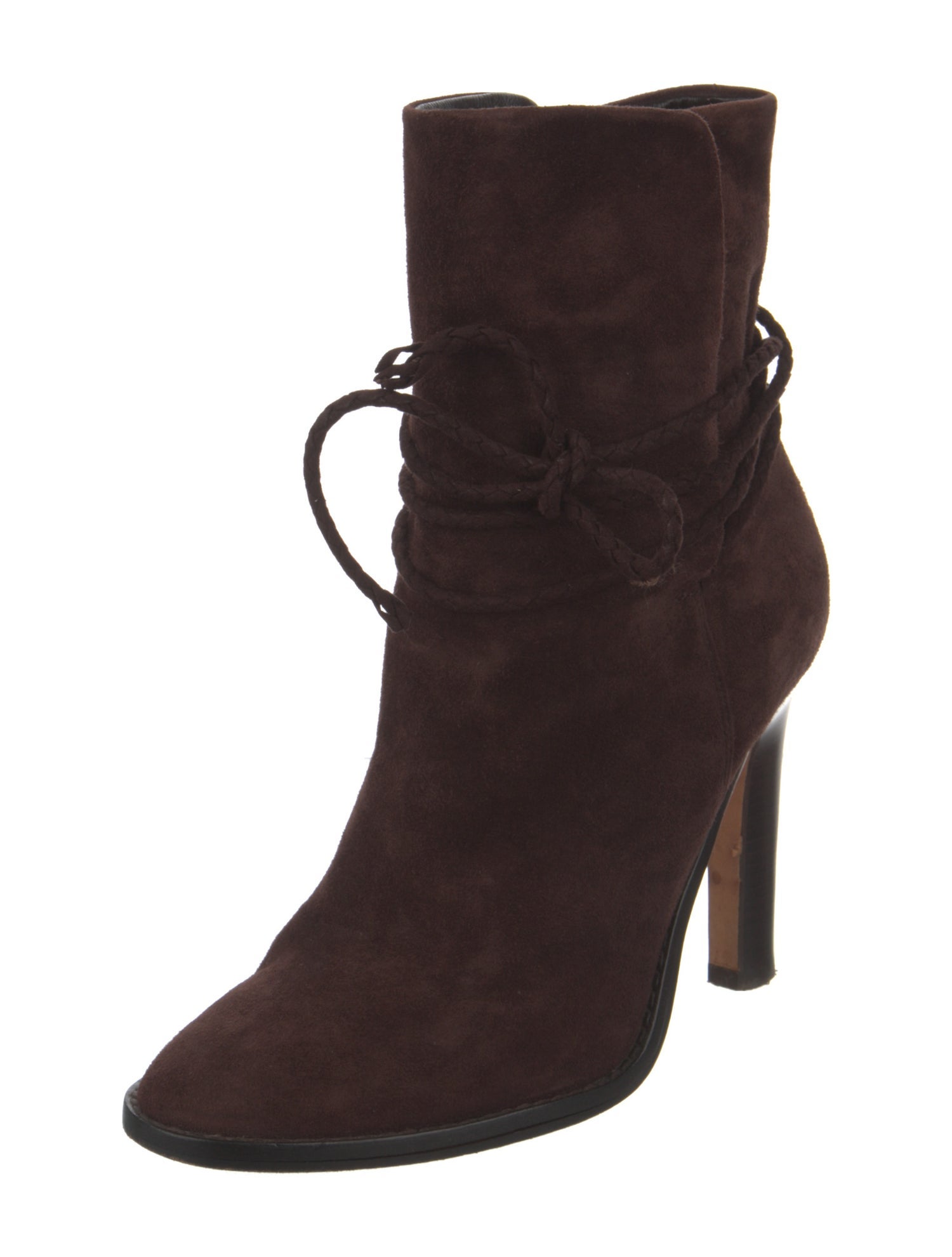 Joie Suede Tassel Accents Lace-Up Boots