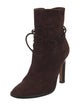 Joie Suede Tassel Accents Lace-Up Boots