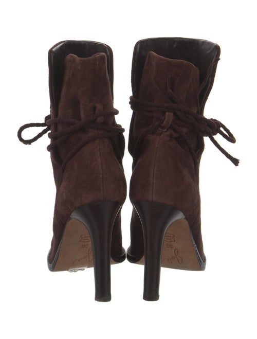 Joie Suede Tassel Accents Lace-Up Boots
