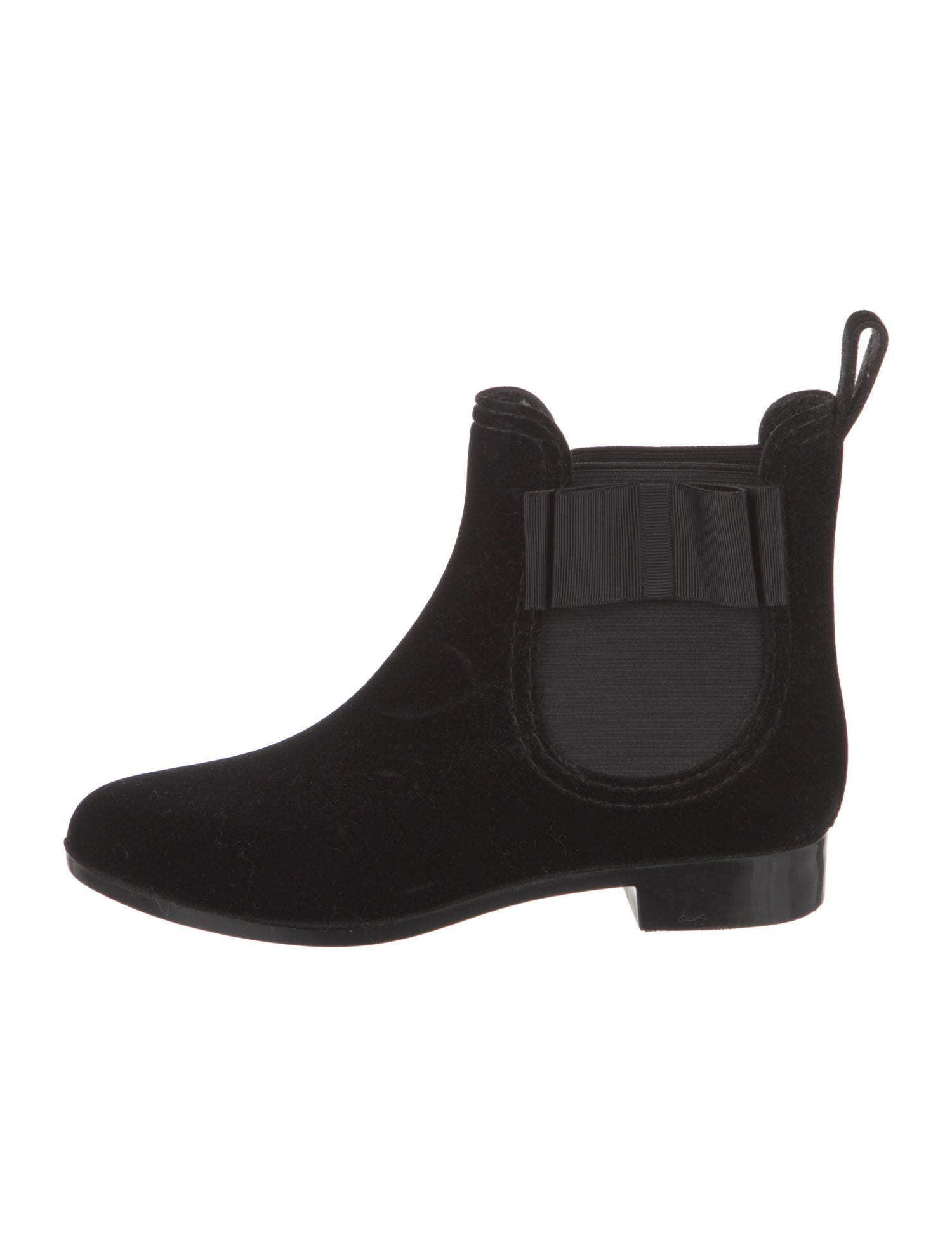 Joie Velvet Bow Accents Chelsea Boots