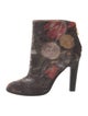 Joie Velvet Floral Print Boots