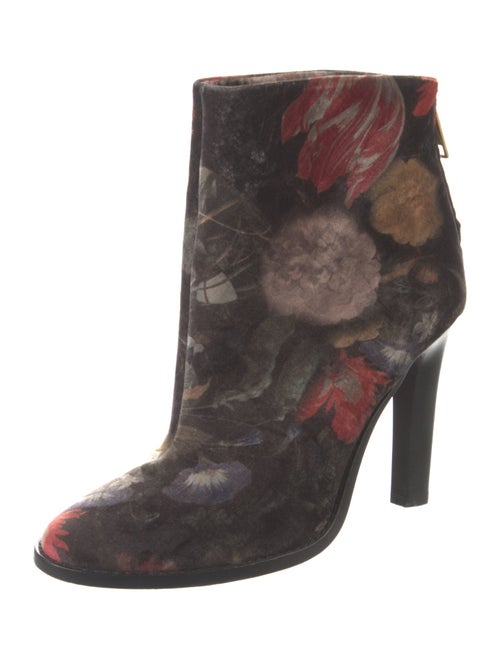 Joie Velvet Floral Print Boots