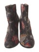 Joie Velvet Floral Print Boots