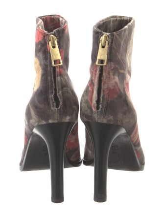 Joie Velvet Floral Print Boots