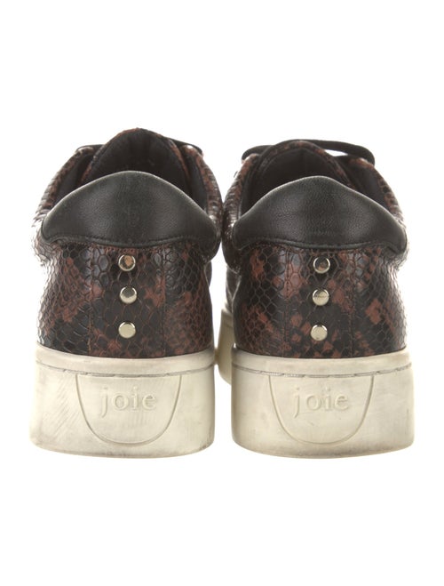 Joie Leather Animal Print Sneakers
