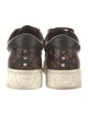 Joie Leather Animal Print Sneakers