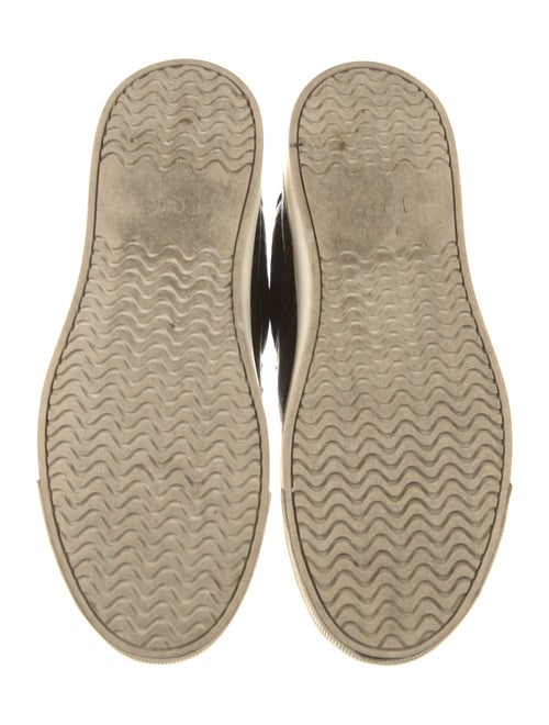 Joie Leather Animal Print Sneakers