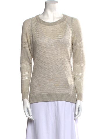 Joie Knitwear Linen Scoop Neck Sweater M