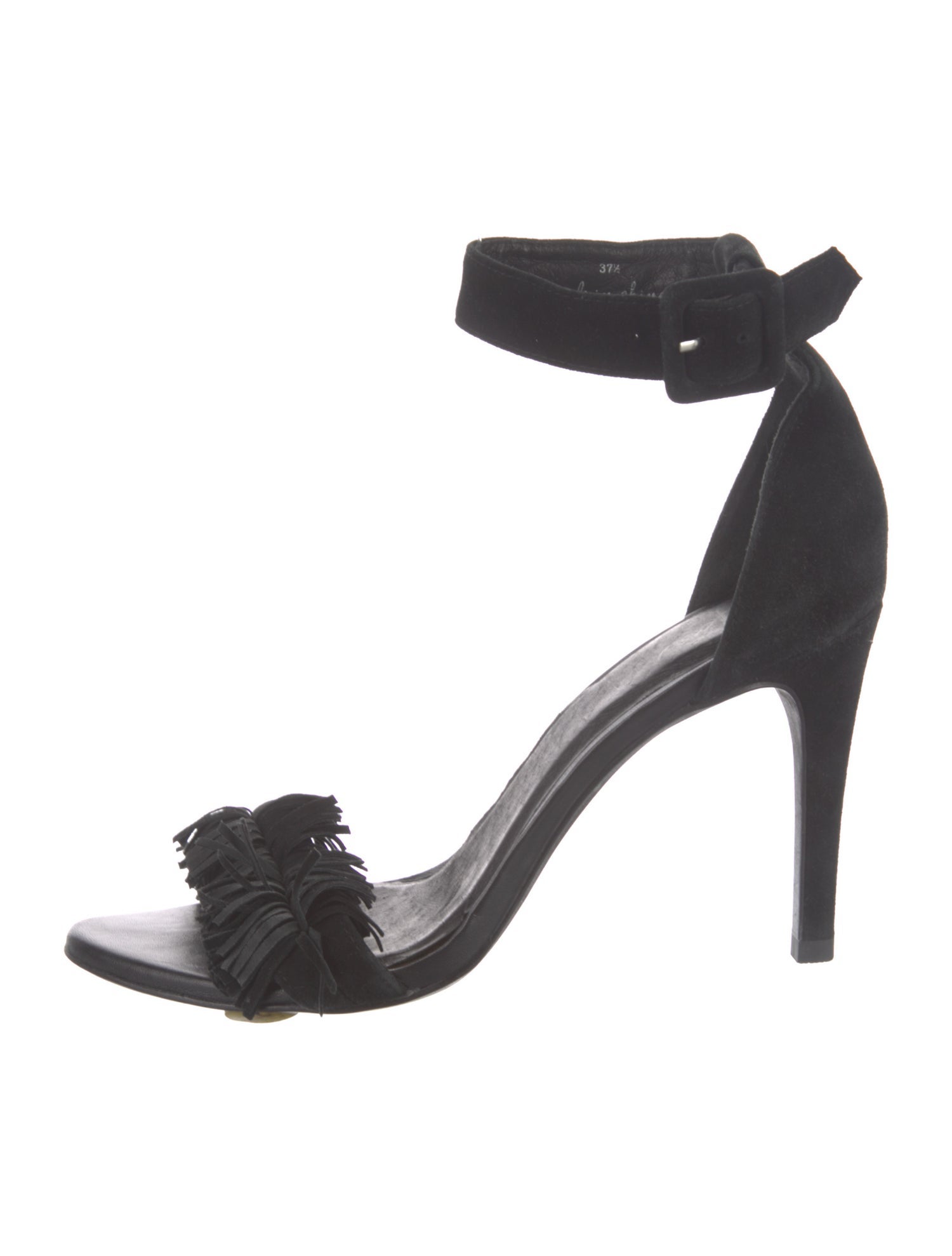 Joie Suede Fringe Trim Accent Sandals