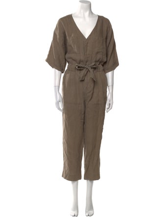 Joie Linen V-Neck Jumpsuit