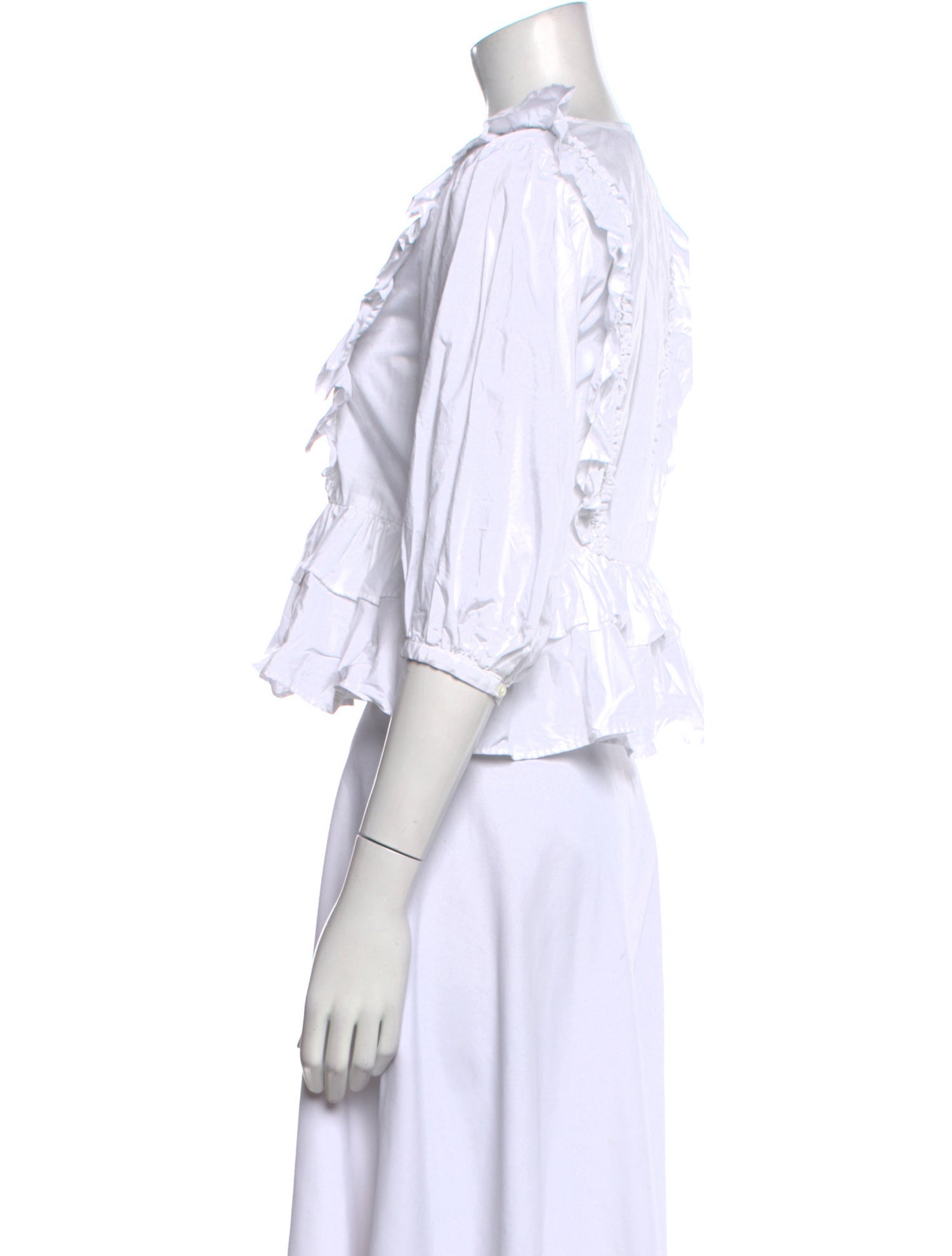 Joie V-Neck Three-Quarter Sleeve Crop Top