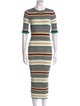 Joie Striped Midi Length Dress