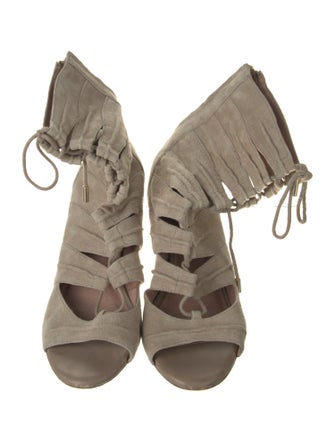 Joie Suede Cutout Accent Gladiator Sandals