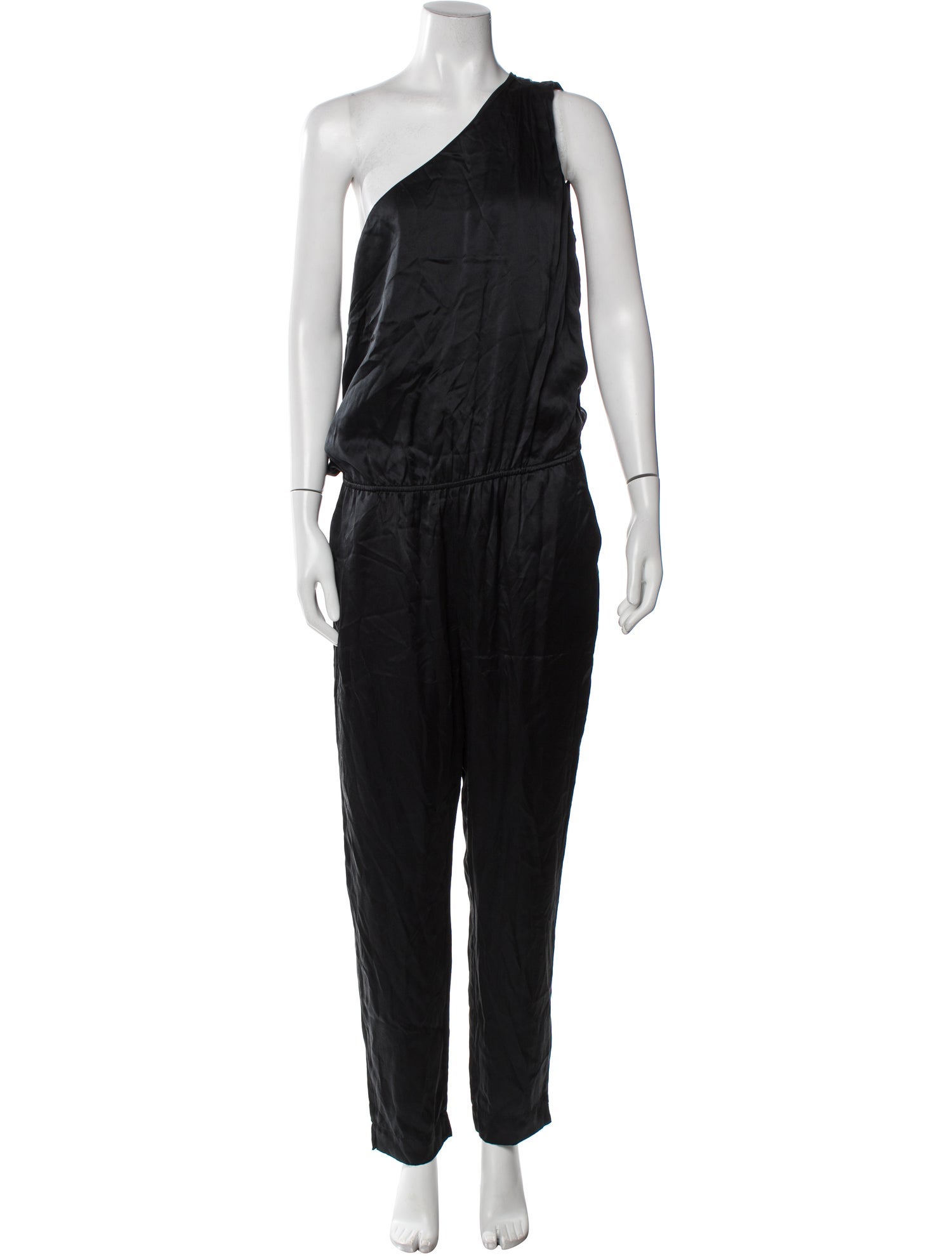 Joie Silk One-Shoulder Jumpsuit