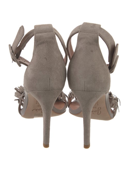 Joie Suede Fringe Trim Accent Sandals