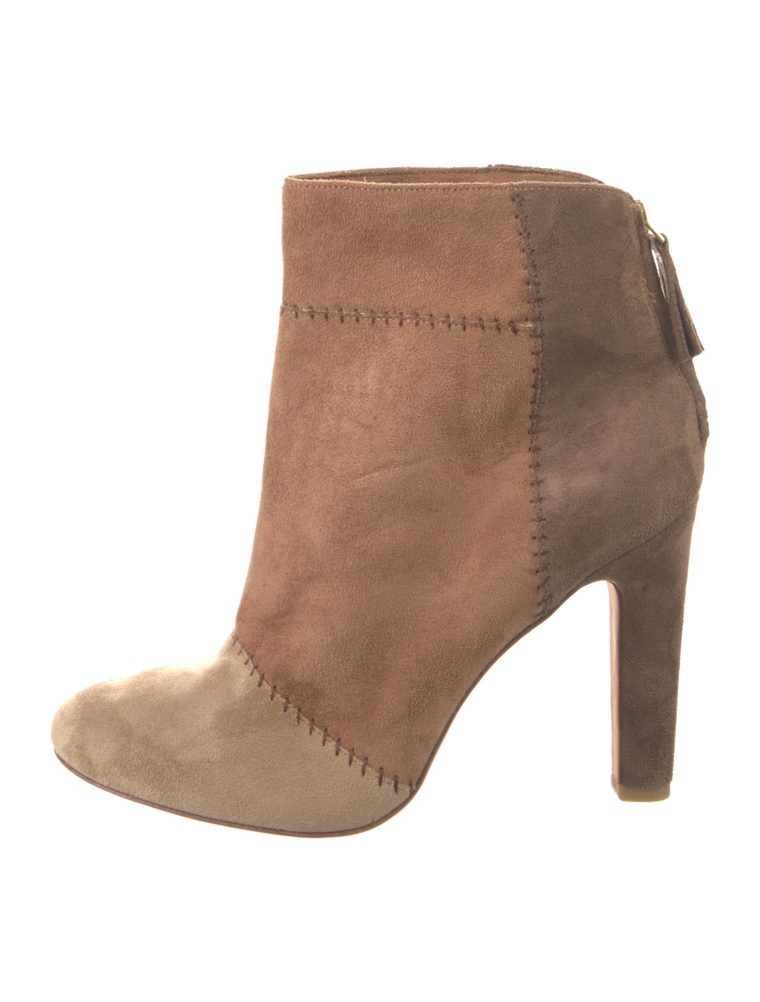 Joie Suede Colorblock Pattern Boots