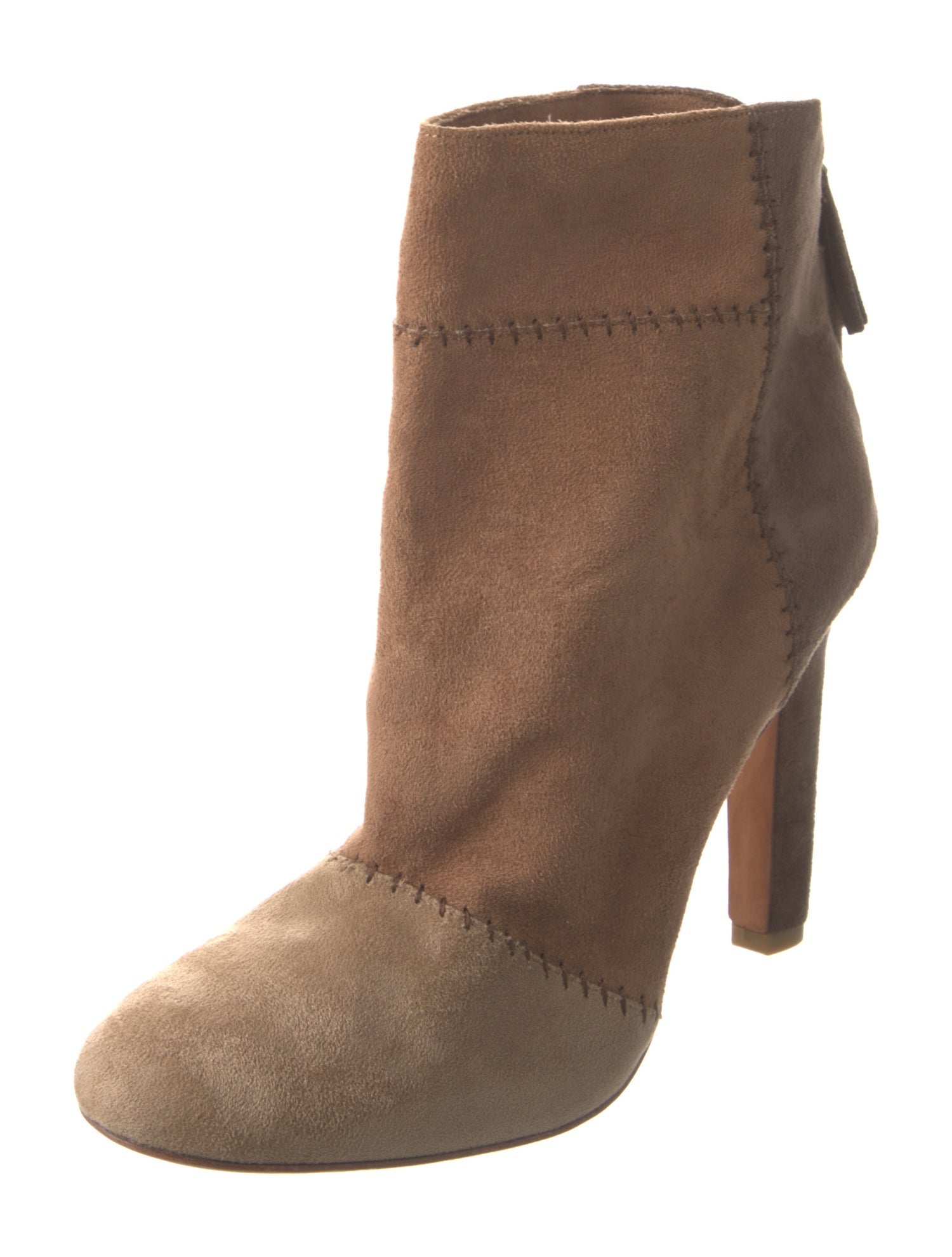 Joie Suede Colorblock Pattern Boots