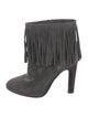 Joie Suede Fringe Trim Accent Boots
