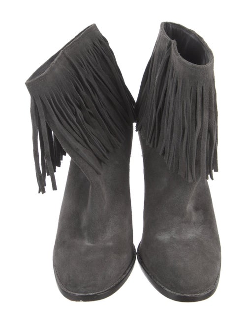 Joie Suede Fringe Trim Accent Boots