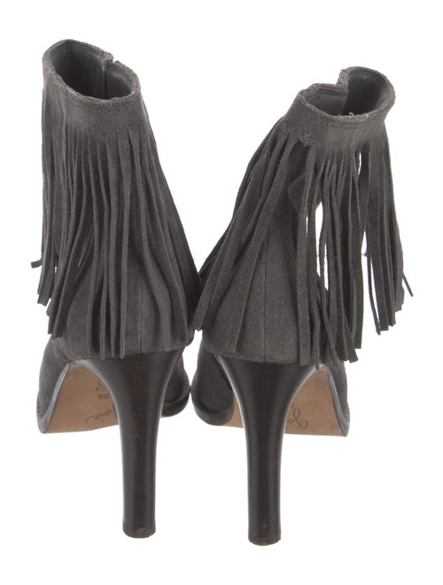 Joie Suede Fringe Trim Accent Boots