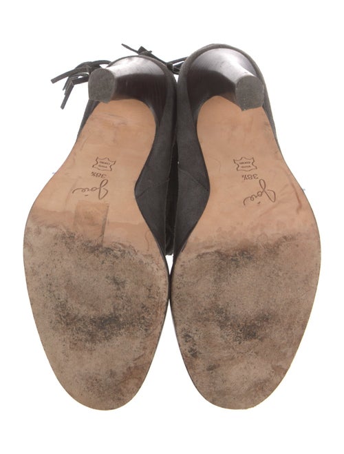 Joie Suede Fringe Trim Accent Boots