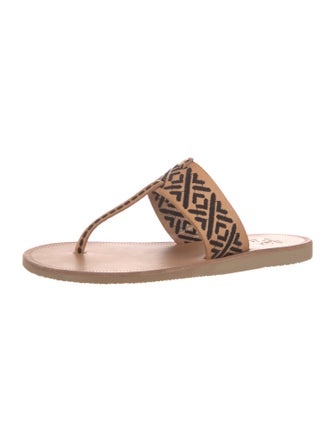 Joie Leather Printed Slides