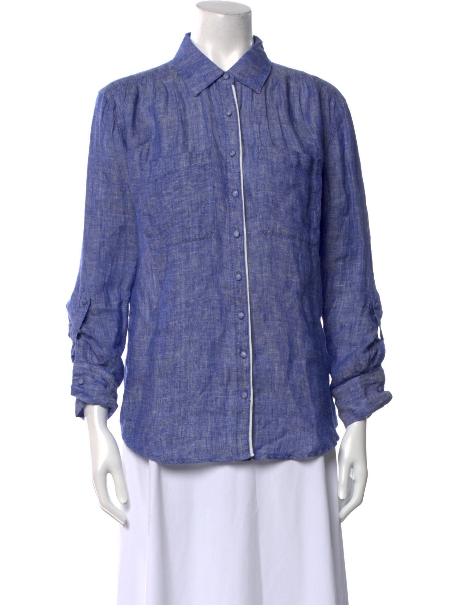 Joie Linen Three-Quarter Sleeve Button-Up Top w/ Tags