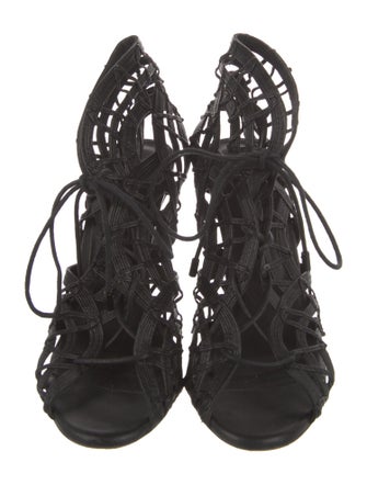 Joie Leather Cutout Accent Gladiator Sandals