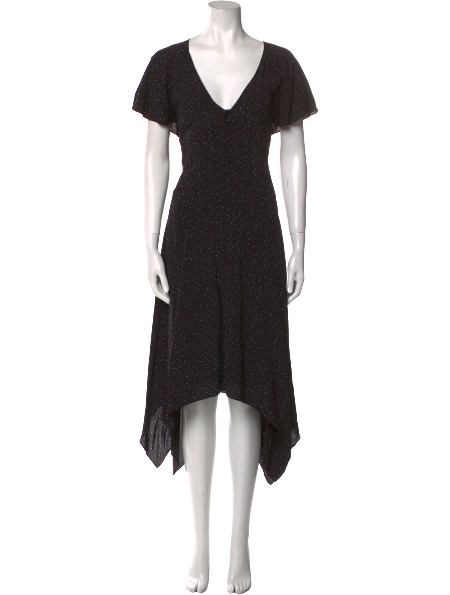 Joie Polka Dot Print Long Dress