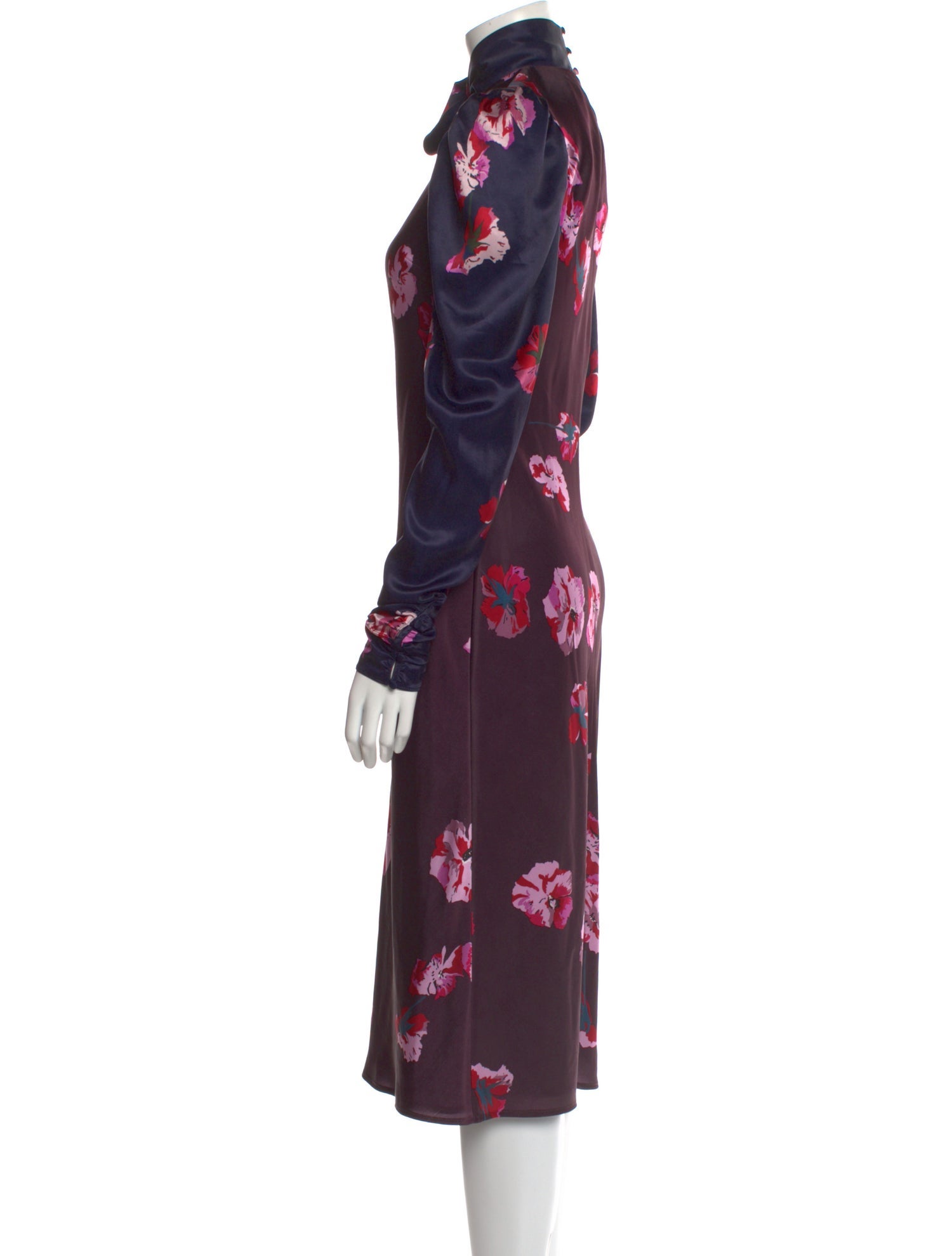 Joie Floral Print Midi Length Dress