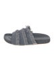 Joie Denim Fringe Trim Accent Slides
