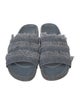 Joie Denim Fringe Trim Accent Slides