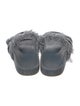 Joie Denim Fringe Trim Accent Slides