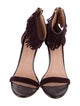 Joie Suede Fringe Trim Accent Sandals