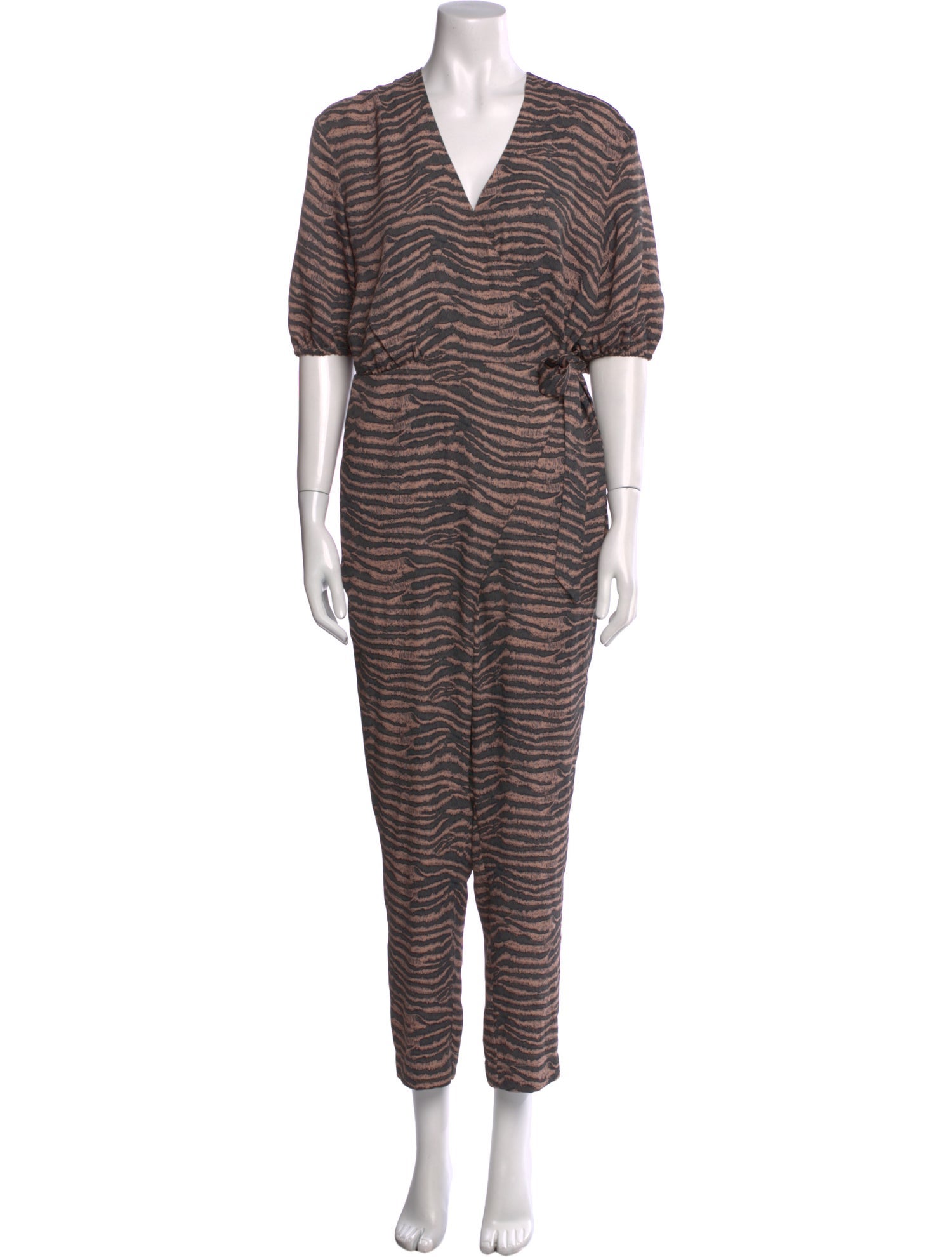 Joie Animal Print V-Neck Jumpsuit w/ Tags