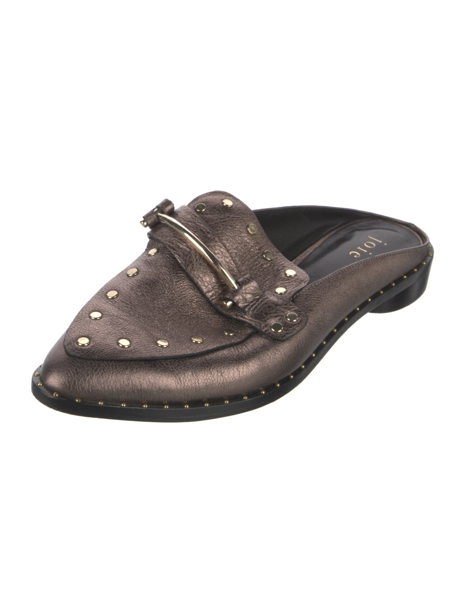 Joie Leather Studded Accents Mules
