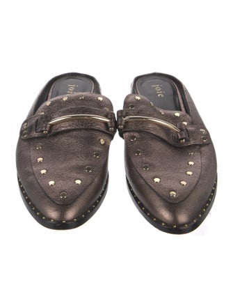 Joie Leather Studded Accents Mules