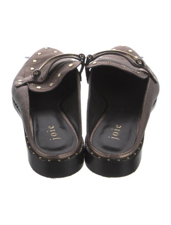 Joie Leather Studded Accents Mules