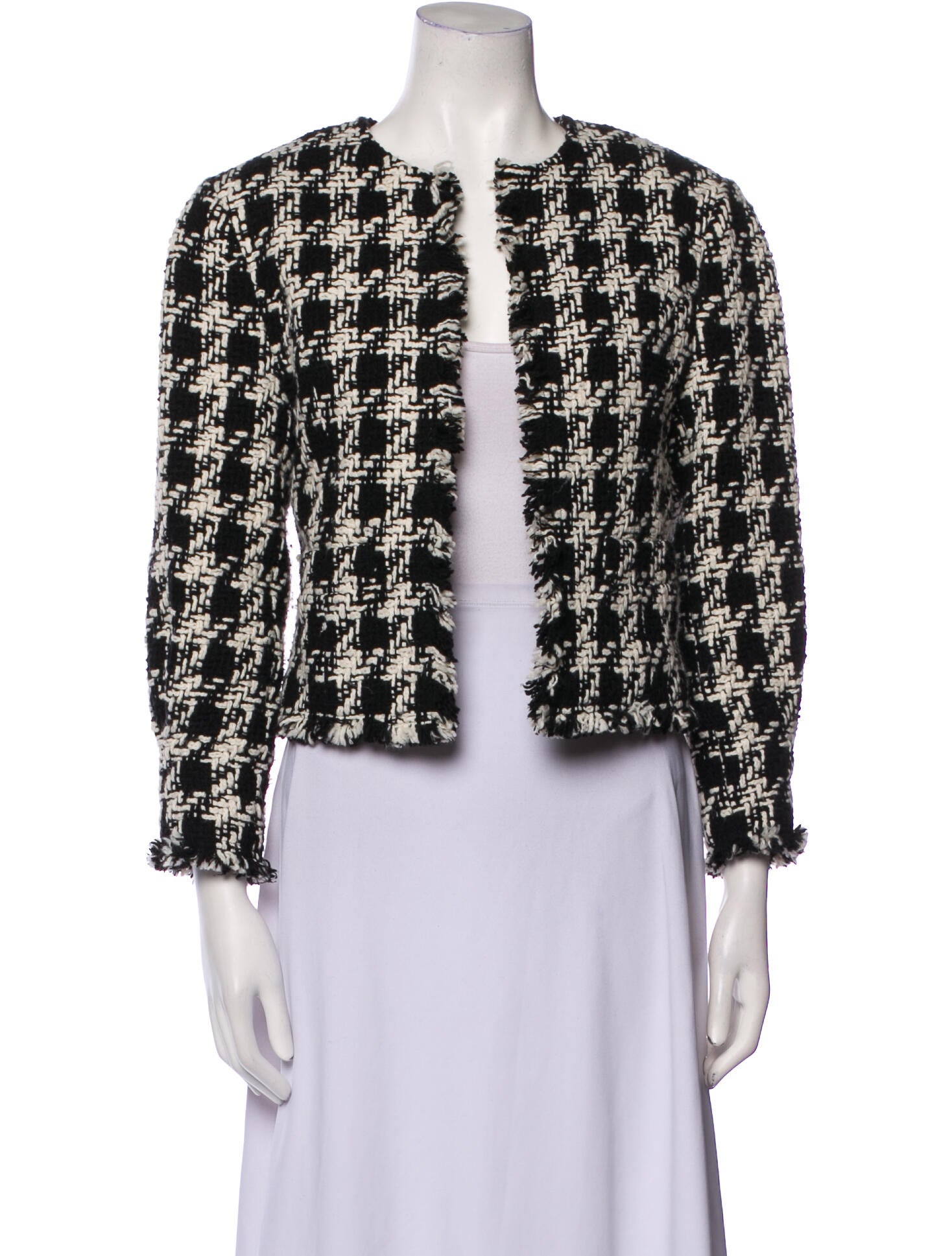 Joie Plaid Print Evening Jacket