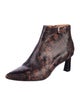 Joie Leather Animal Print Boots