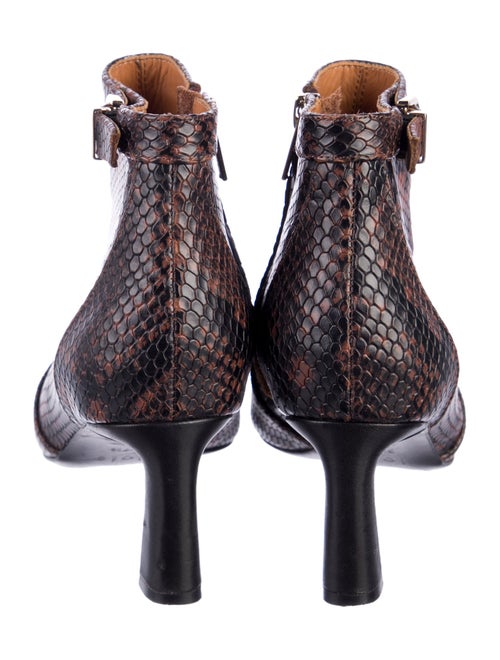 Joie Leather Animal Print Boots