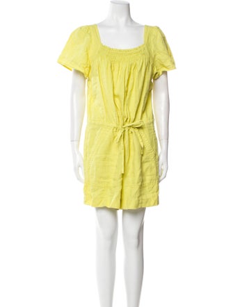 Joie Linen Square Neckline Romper