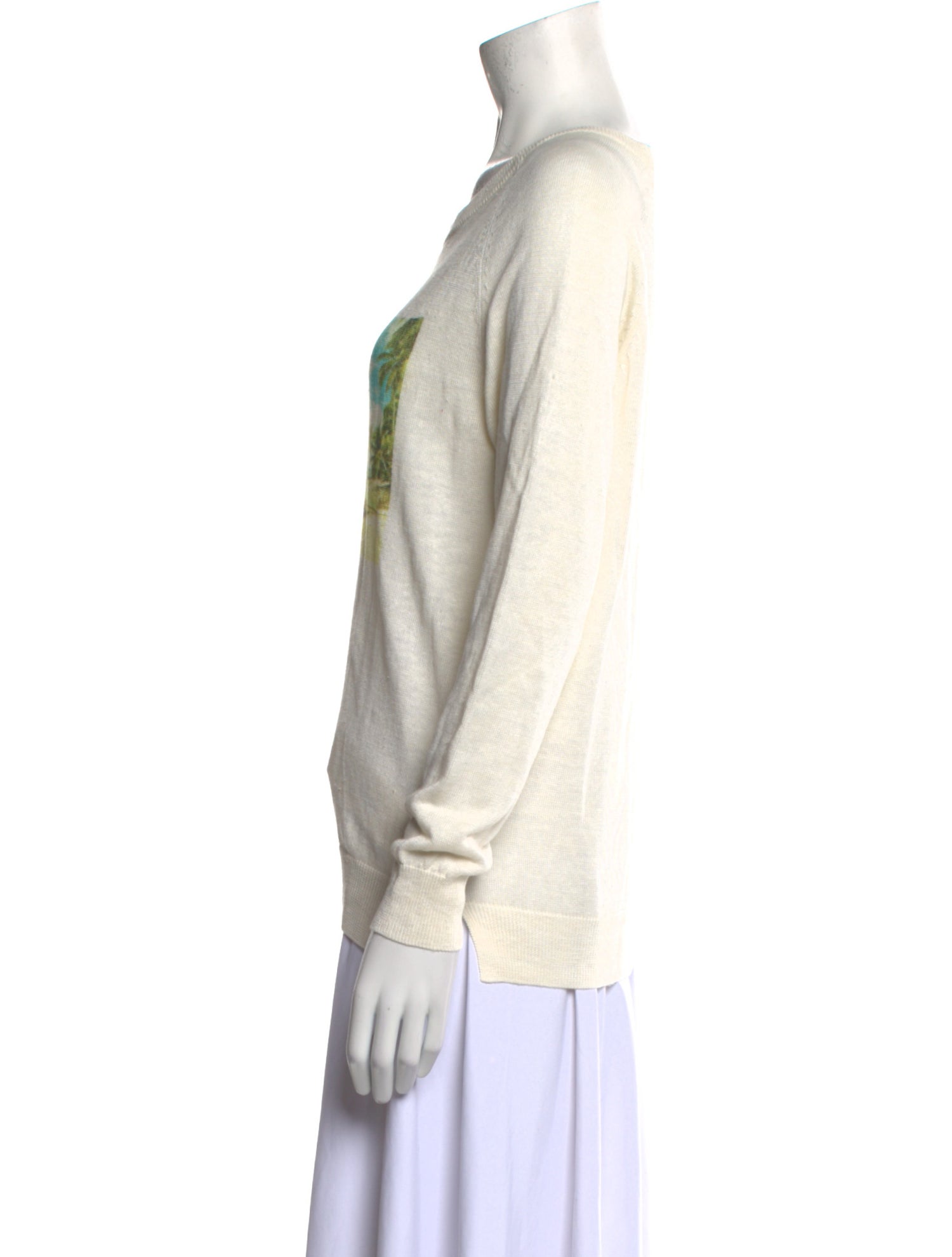 Joie Linen Graphic Print Sweater