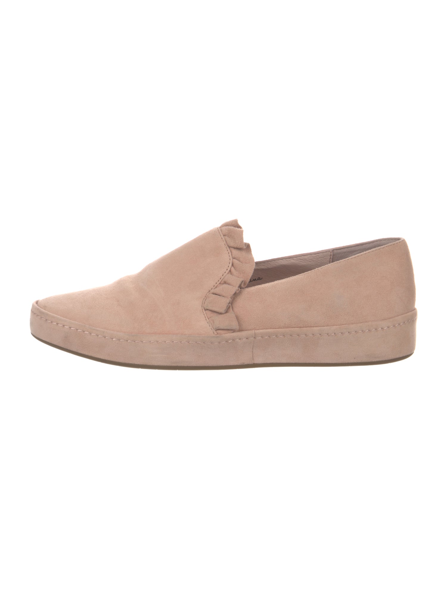 Joie Suede Ruffle Embellishment Loafers