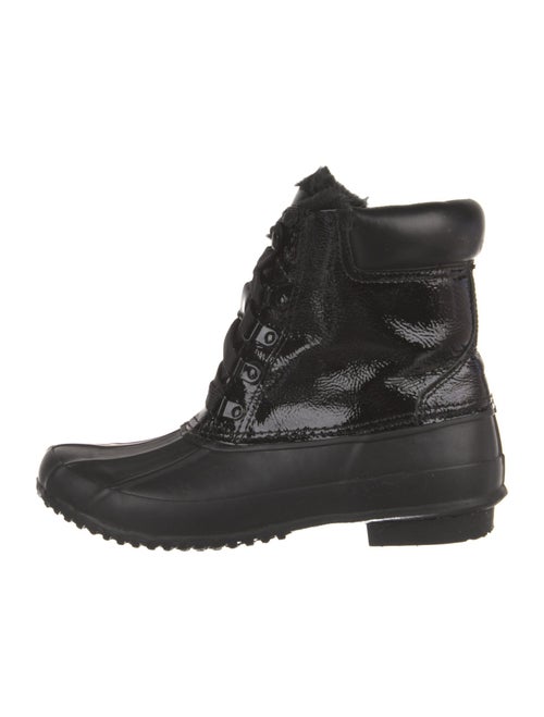 Joie Patent Leather Combat Boots