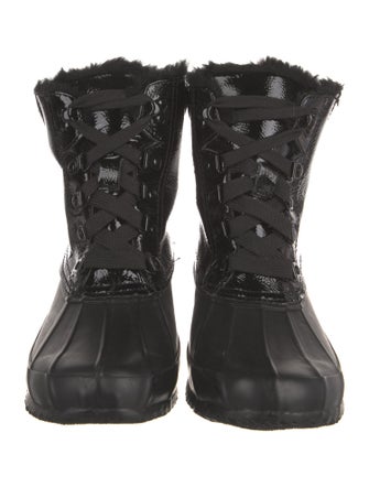 Joie Patent Leather Combat Boots