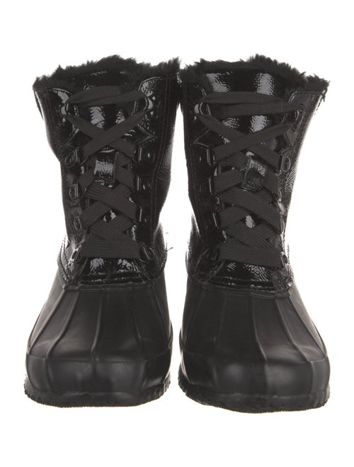 Joie Patent Leather Combat Boots