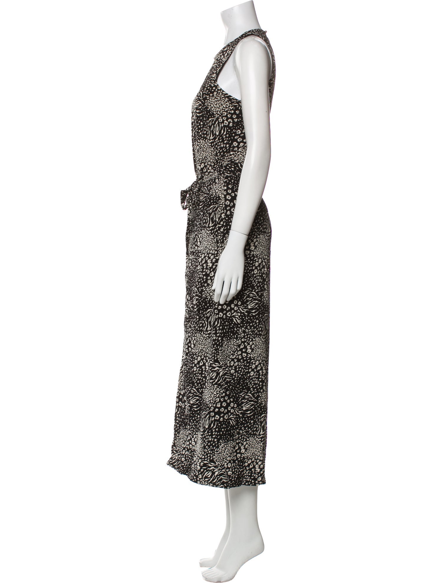 Joie Printed Crew Neck Jumpsuit